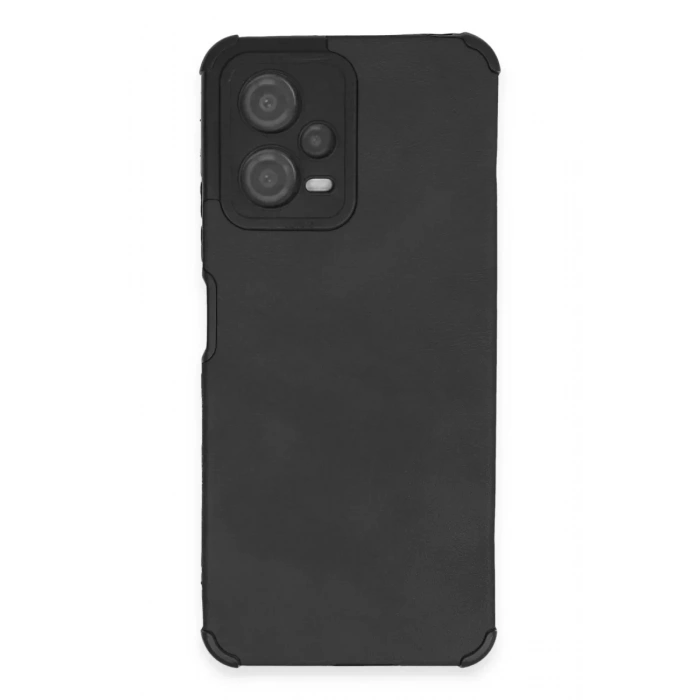 USLUCAN ALIŞVERİŞ Xiaomi Redmi Note 12 5G Kılıf Loop Deri Silikon - Siyah