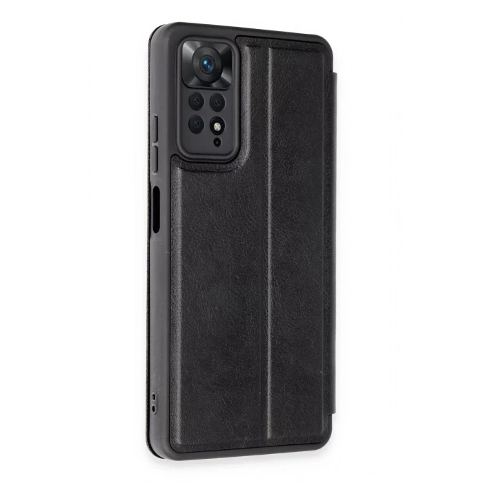 USLUCAN ALIŞVERİŞ Xiaomi Redmi Note 12 Pro 4G Kılıf Flip Cover - Siyah