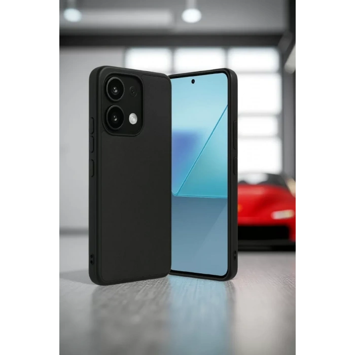 USLUCAN ALIŞVERİŞ Xiaomi Redmi Note 13 4G Kılıf Aras Deri Kapak - Siyah