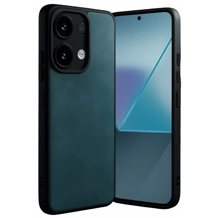 USLUCAN ALIŞVERİŞ Xiaomi Redmi Note 13 Pro 4G Kılıf Aras Deri Kapak - Koyu Yeşil