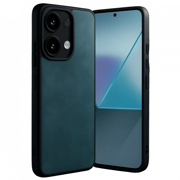 USLUCAN ALIŞVERİŞ Xiaomi Redmi Note 13 Pro 4G Kılıf Aras Deri Kapak - Koyu Yeşil