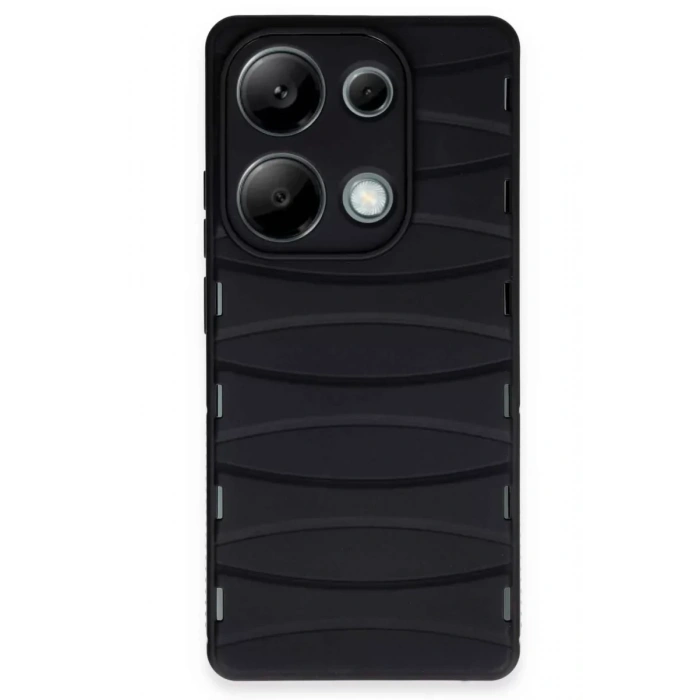 USLUCAN ALIŞVERİŞ Xiaomi Redmi Note 13 Pro 4G Kılıf Bibercas Silikon Kapak - Siyah