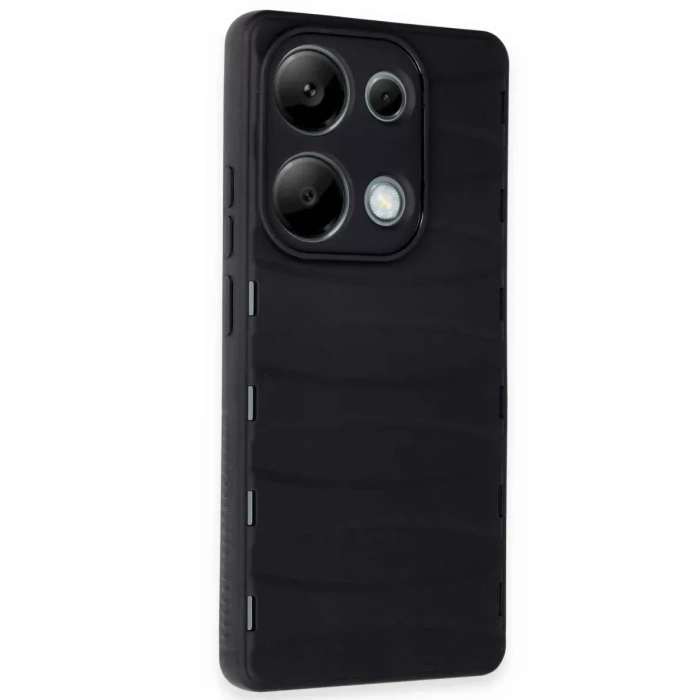 USLUCAN ALIŞVERİŞ Xiaomi Redmi Note 13 Pro 4G Kılıf Bibercas Silikon Kapak - Siyah
