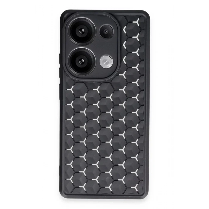 USLUCAN ALIŞVERİŞ Xiaomi Redmi Note 13 Pro 5G Kılıf Petek Silikon Kapak - Siyah