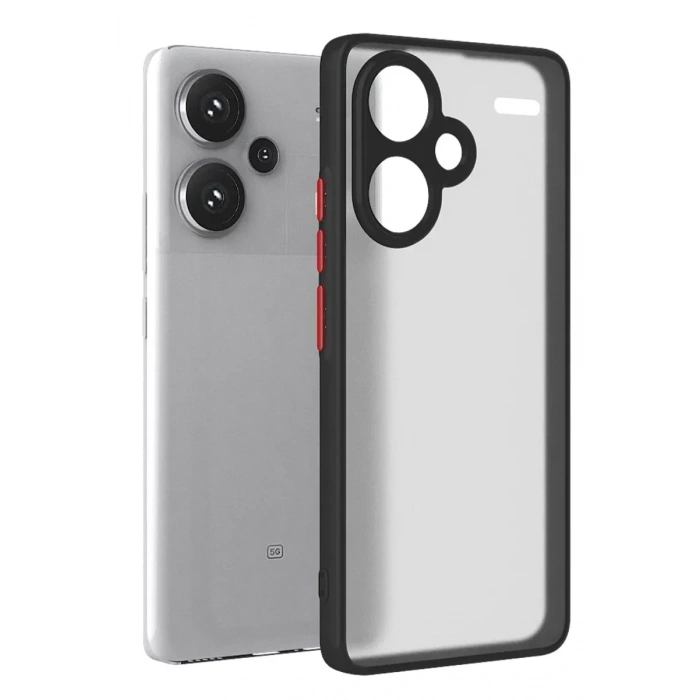 USLUCAN ALIŞVERİŞ Xiaomi Redmi Note 13 Pro Plus Kılıf Montreal Silikon Kapak - Siyah