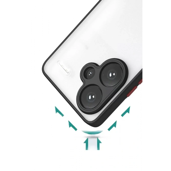 USLUCAN ALIŞVERİŞ Xiaomi Redmi Note 13 Pro Plus Kılıf Montreal Silikon Kapak - Siyah