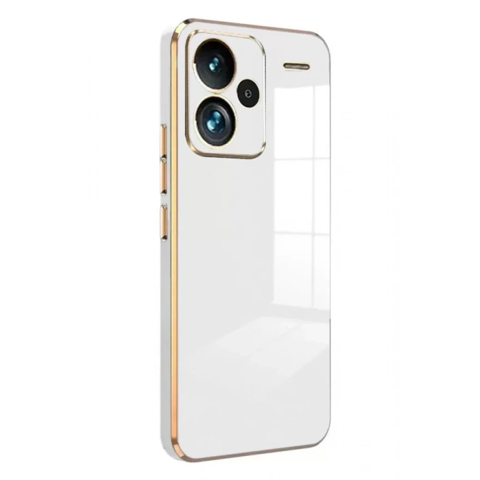 USLUCAN ALIŞVERİŞ Xiaomi Redmi Note 13 Pro Plus Kılıf Volet Silikon - Beyaz