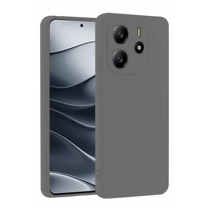 USLUCAN ALIŞVERİŞ Xiaomi Redmi Note 14 4G Kılıf First Silikon - Gri