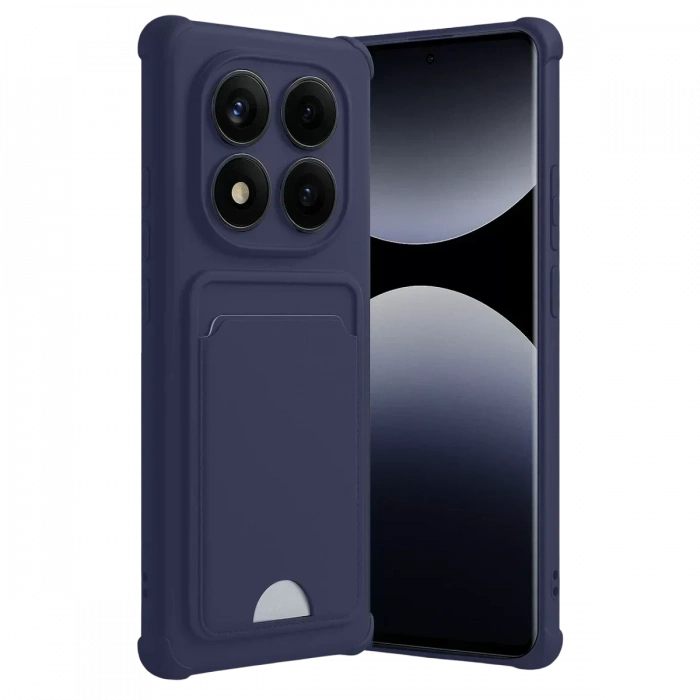 USLUCAN ALIŞVERİŞ Xiaomi Redmi Note 14 Pro 4G Kelvin Kartvizitli Silikon - Lacivert