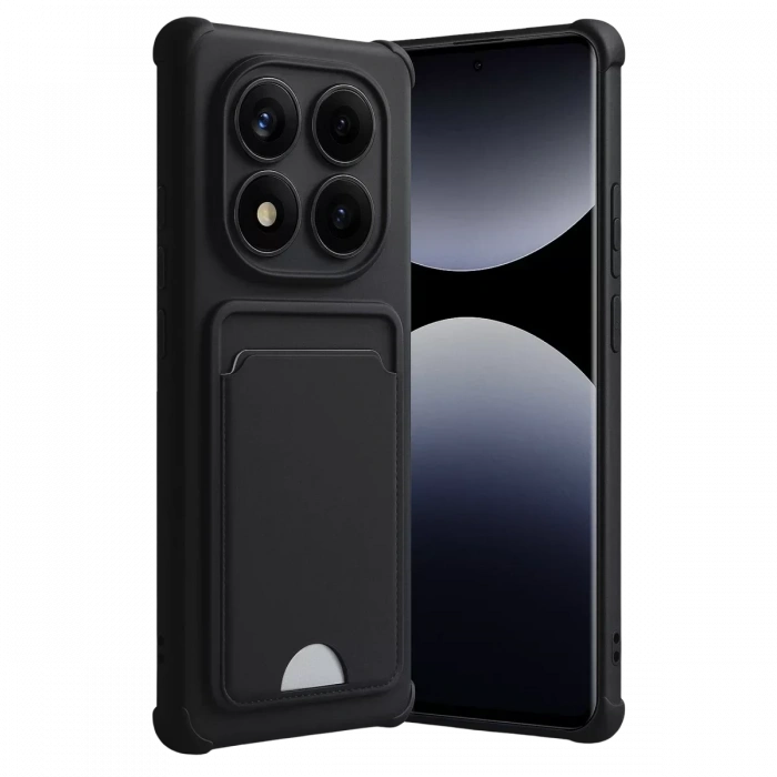 USLUCAN ALIŞVERİŞ Xiaomi Redmi Note 14 Pro 4G Kelvin Kartvizitli Silikon - Siyah