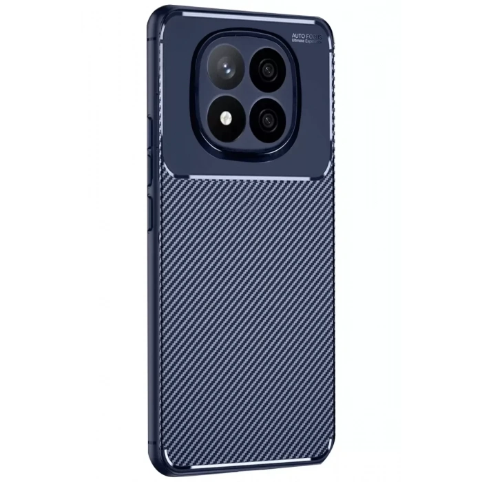 USLUCAN ALIŞVERİŞ Xiaomi Redmi Note 14 Pro 4G Kılıf Auto Focus Karbon Kapak - Lacivert
