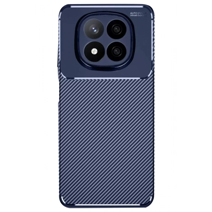 USLUCAN ALIŞVERİŞ Xiaomi Redmi Note 14 Pro 4G Kılıf Auto Focus Karbon Kapak - Lacivert