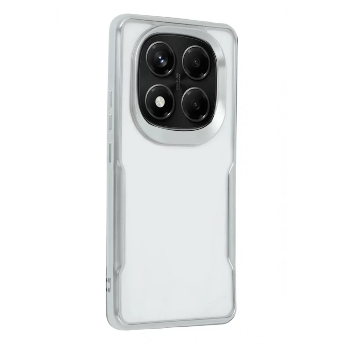 USLUCAN ALIŞVERİŞ Xiaomi Redmi Note 14 Pro 4G Kılıf Boyi Silikon Kapak - Gümüş