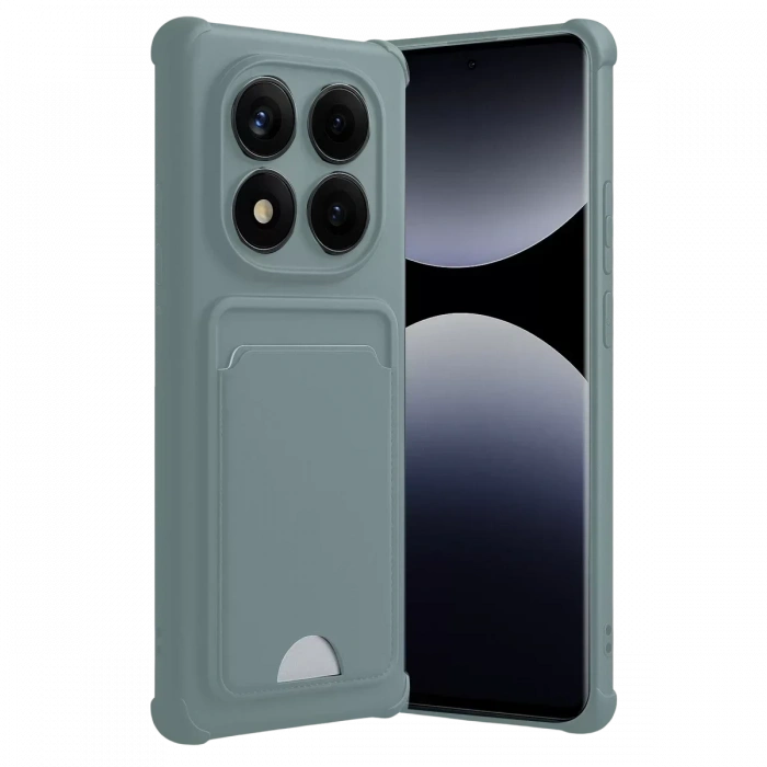USLUCAN ALIŞVERİŞ Xiaomi Redmi Note 14 Pro 5G Kelvin Kartvizitli Silikon - Açık Yeşil
