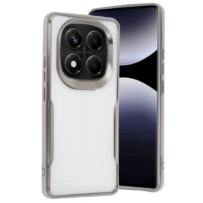 USLUCAN ALIŞVERİŞ Xiaomi Redmi Note 14 Pro Plus Kılıf Boyi Silikon Kapak - Titan Gri