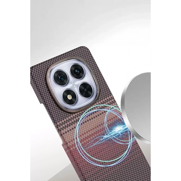 USLUCAN ALIŞVERİŞ Xiaomi Redmi Note 14 Pro Plus Vega Magsafe Kapak - Kırmızı