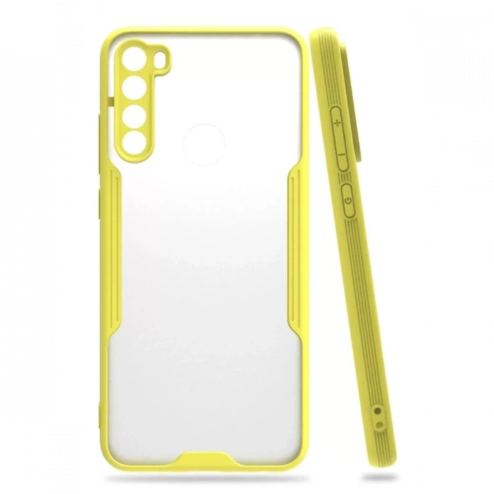USLUCAN ALIŞVERİŞ Xiaomi Redmi Note 8 Kılıf Platin Silikon - Sarı