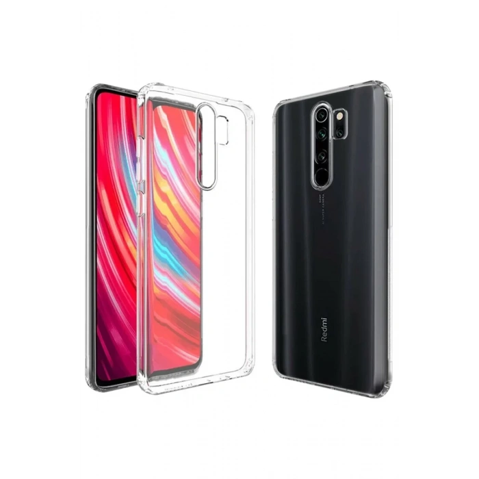USLUCAN ALIŞVERİŞ Xiaomi Redmi Note 8 Pro Kılıf Lüx Şeffaf Silikon