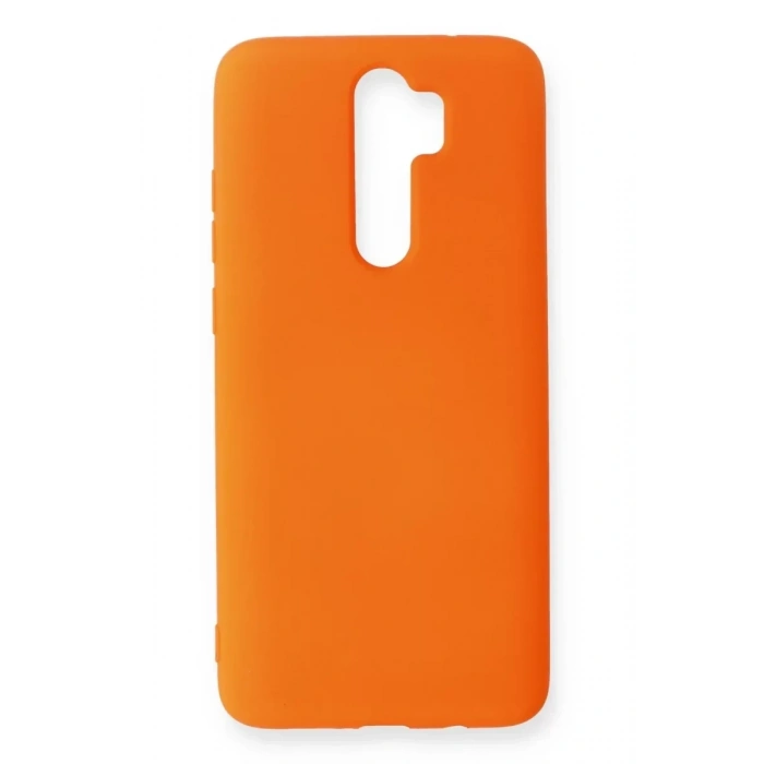 USLUCAN ALIŞVERİŞ Xiaomi Redmi Note 8 Pro Kılıf Nano içi Kadife Silikon - Turuncu