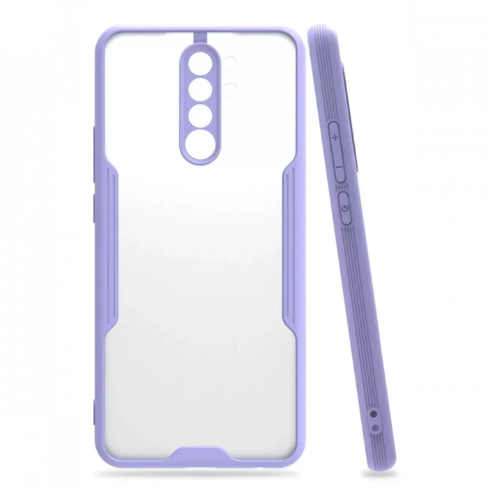 USLUCAN ALIŞVERİŞ Xiaomi Redmi Note 8 Pro Kılıf Platin Silikon - Lila