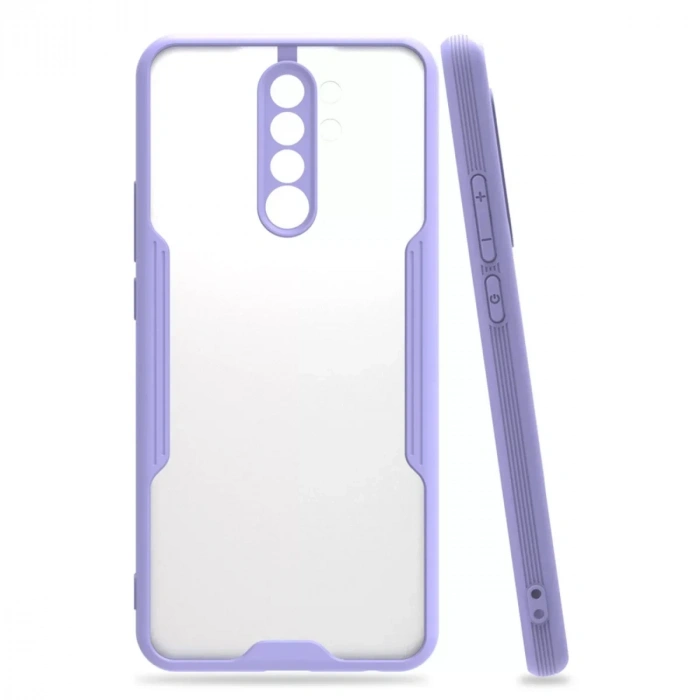USLUCAN ALIŞVERİŞ Xiaomi Redmi Note 8 Pro Kılıf Platin Silikon - Lila