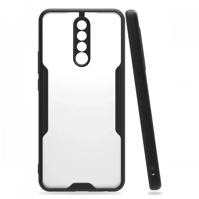 USLUCAN ALIŞVERİŞ Xiaomi Redmi Note 8 Pro Kılıf Platin Silikon - Siyah