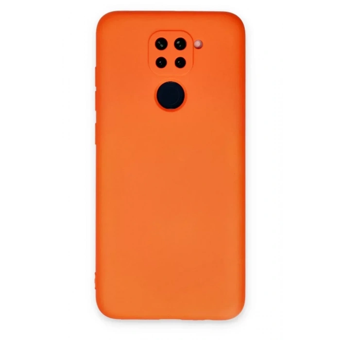 USLUCAN ALIŞVERİŞ Xiaomi Redmi Note 9 Kılıf Nano içi Kadife Silikon - Turuncu