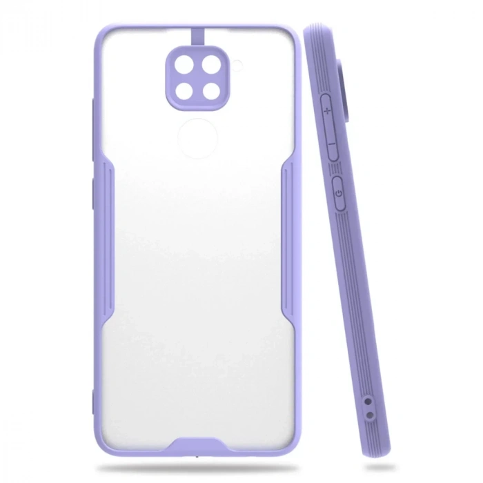 USLUCAN ALIŞVERİŞ Xiaomi Redmi Note 9 Kılıf Platin Silikon - Lila