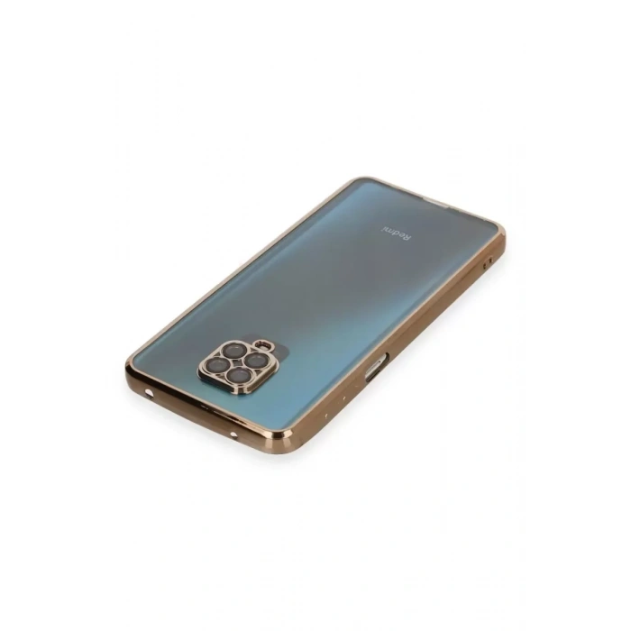 USLUCAN ALIŞVERİŞ Xiaomi Redmi Note 9 Pro Kılıf Lensli Silikon - Gold