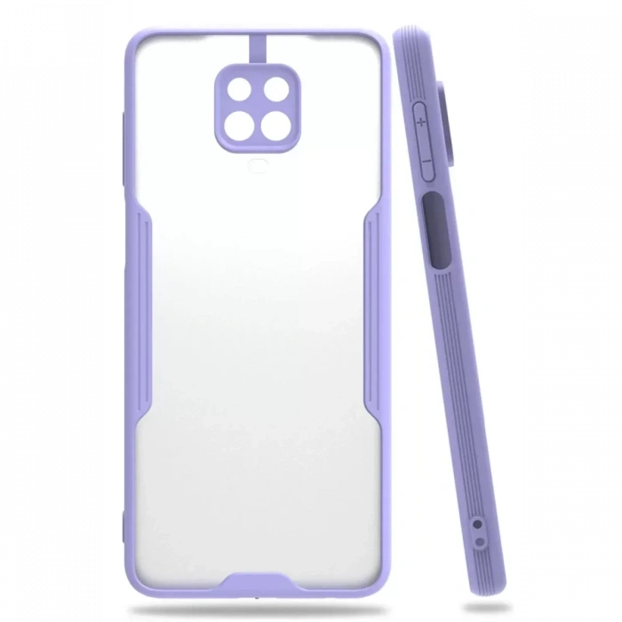 USLUCAN ALIŞVERİŞ Xiaomi Redmi Note 9S Kılıf Platin Silikon - Lila