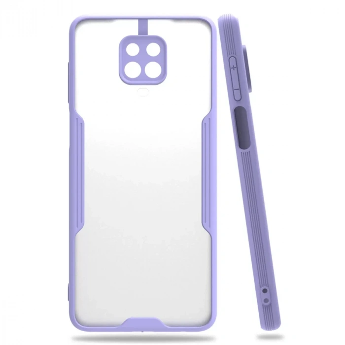 USLUCAN ALIŞVERİŞ Xiaomi Redmi Note 9S Kılıf Platin Silikon - Lila