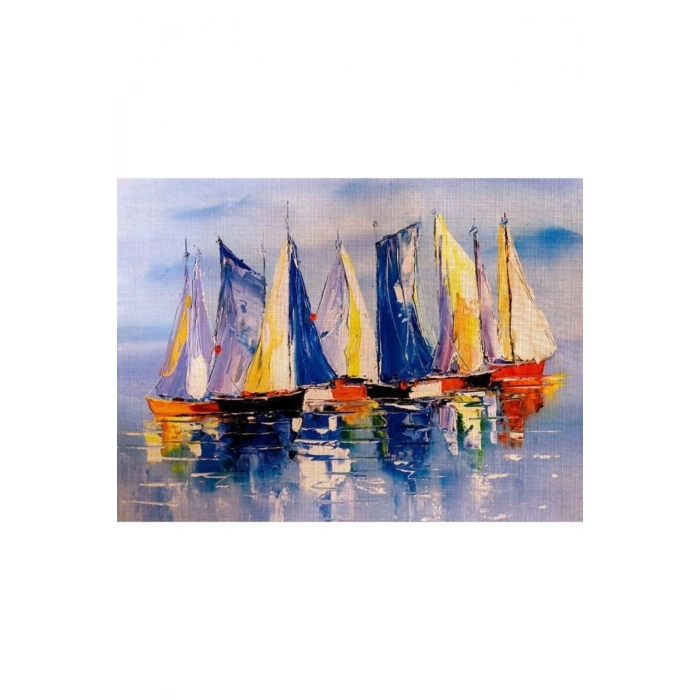 USLUCAN ALIŞVERİŞ Yelkenli Canvas Tablo (50x70)