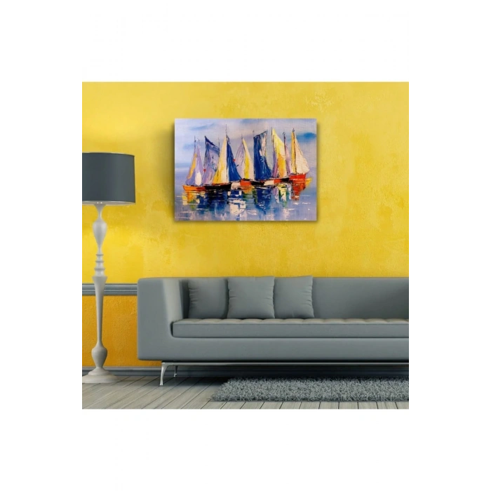 USLUCAN ALIŞVERİŞ Yelkenli Canvas Tablo (50x70)