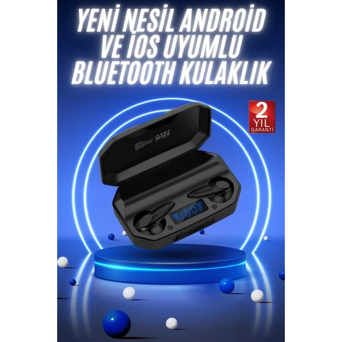 USLUCAN ALIŞVERİŞ Yeni Nesil Android ve İOS Uyumlu Siyah Profesyonel  Kulaklığı
