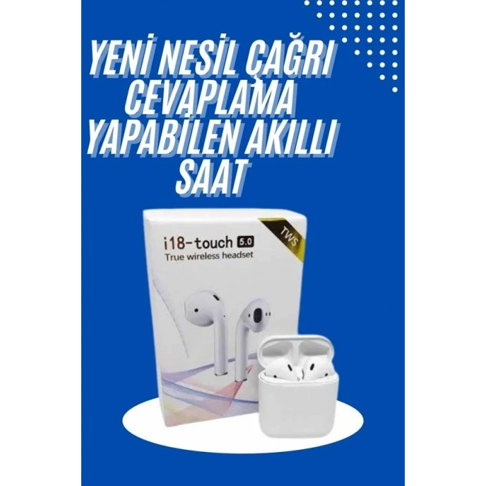 USLUCAN ALIŞVERİŞ Yeni Nesil Çift Mikrofonlu Dokunmatik Kablosuz Bluetooth Kulaklık