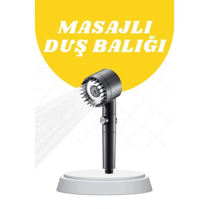 USLUCAN ALIŞVERİŞ Yeni Nesil Masaj Etkili Duş Başlığı Su Basınçlı Tazyikli Özel