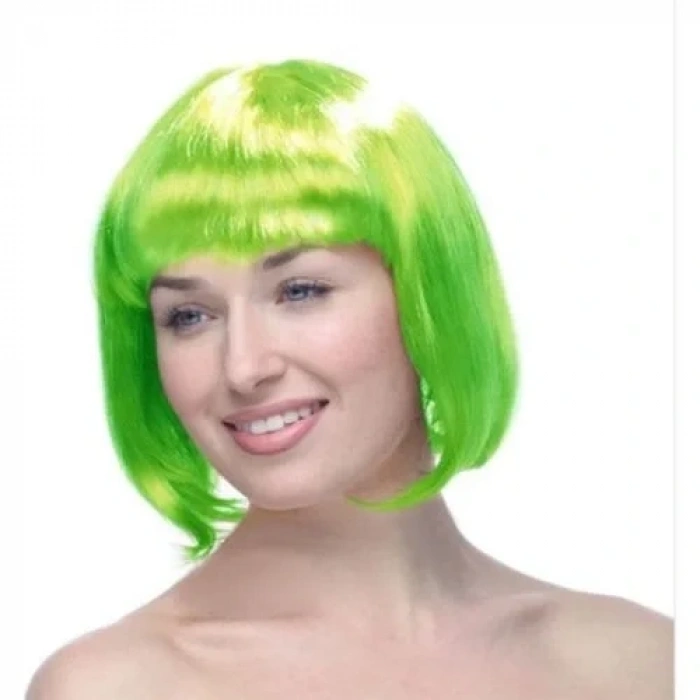 USLUCAN ALIŞVERİŞ Yeşil Küt Peruk Saç