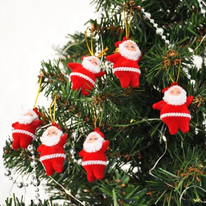 USLUCAN ALIŞVERİŞ Yılbaşı Ağaç Süsü Noel Baba 6lı