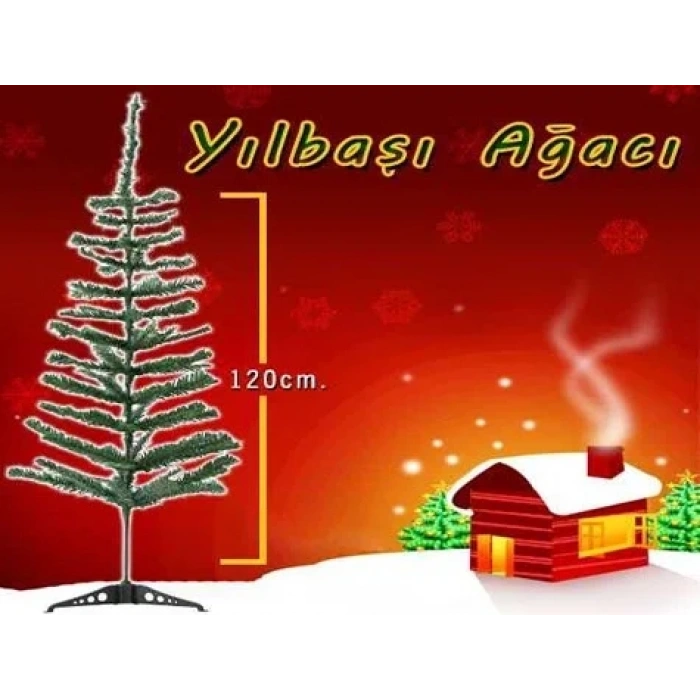 USLUCAN ALIŞVERİŞ Yılbaşı Çam Ağacı Gür Dallar 120 cm
