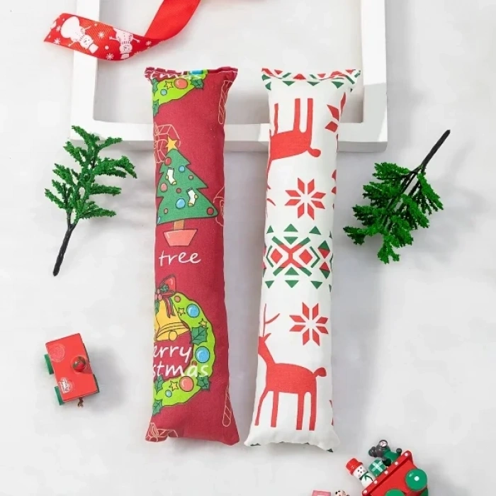 USLUCAN ALIŞVERİŞ Yılbaşı Konseptli Hışırtılı Bez Kedi Oyuncağı