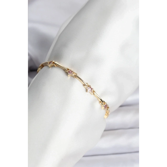 USLUCAN ALIŞVERİŞ Yıldız Model Gold Renk Pirinç Bileklik