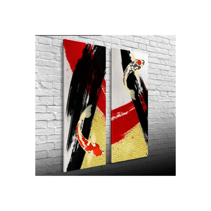 USLUCAN ALIŞVERİŞ Ying Yang Iki Parça Canvas Tablo (30x70)