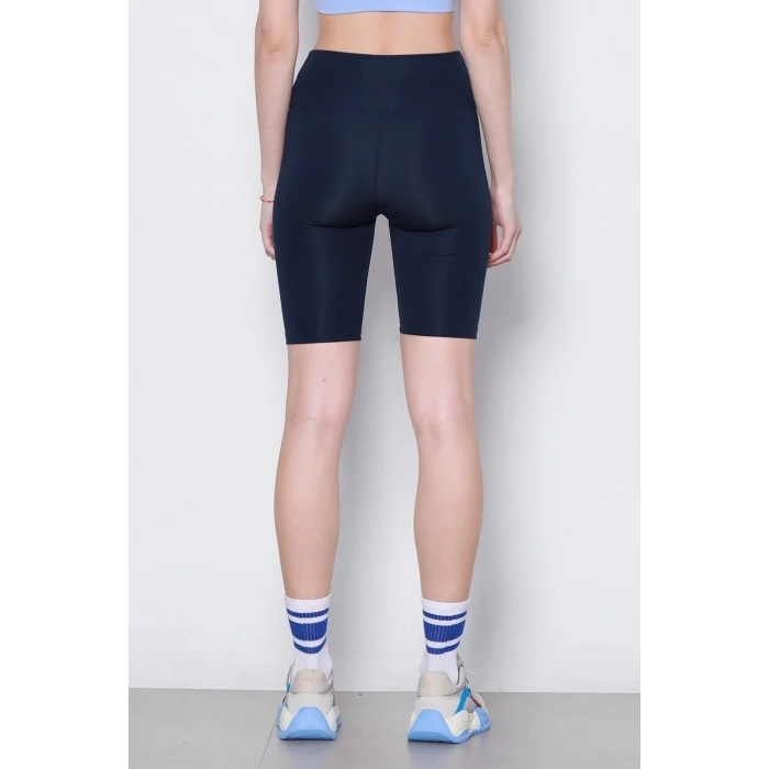 USLUCAN ALIŞVERİŞ Yüksek Bel Toparlıyıcılı Micro Dalgıç Kısa Biker Şort Tayt