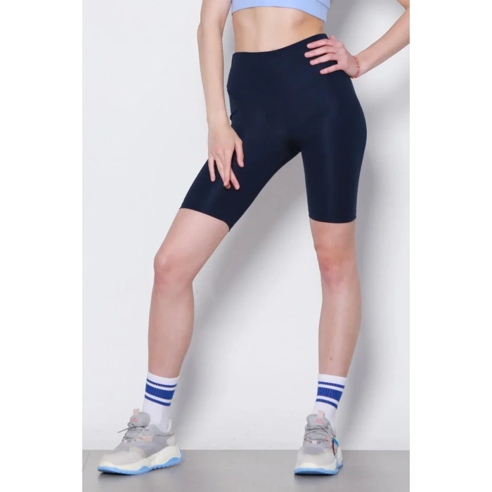 USLUCAN ALIŞVERİŞ Yüksek Bel Toparlıyıcılı Micro Dalgıç Kısa Biker Şort Tayt