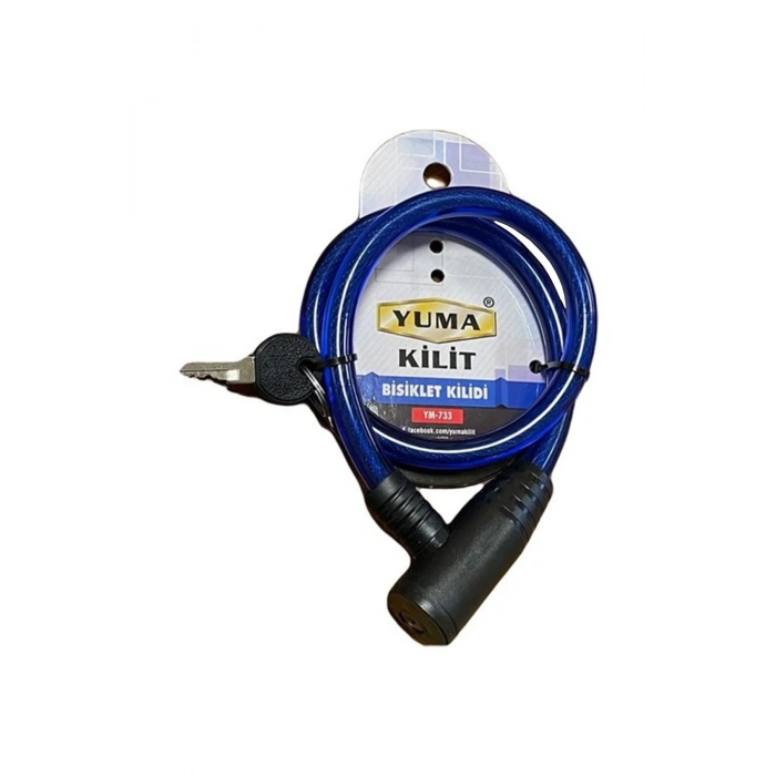 USLUCAN ALIŞVERİŞ Yuma YM-733 Mavi 65 cm Bisiklet Kilidi