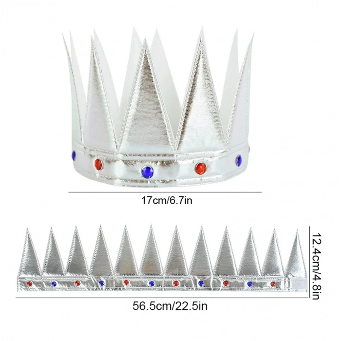 USLUCAN ALIŞVERİŞ Yumuşak Gümüş Kral Tacı 55 cm