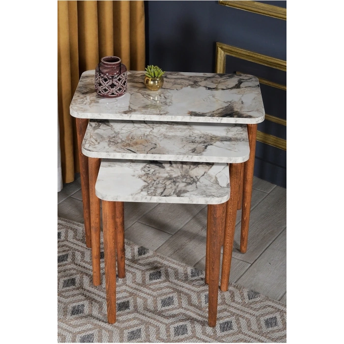 USLUCAN ALIŞVERİŞ Zigon Sehpa Ahşap Torna Ayak Efes Kr 1001