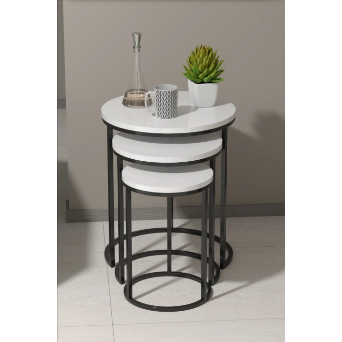 USLUCAN ALIŞVERİŞ ZİGON SEHPA C LÜX BEYAZ