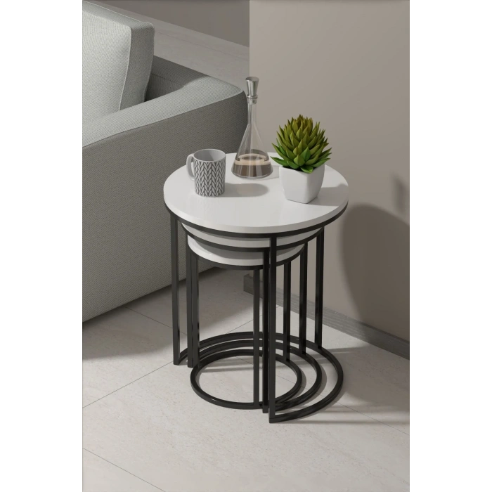 USLUCAN ALIŞVERİŞ ZİGON SEHPA C LÜX BEYAZ