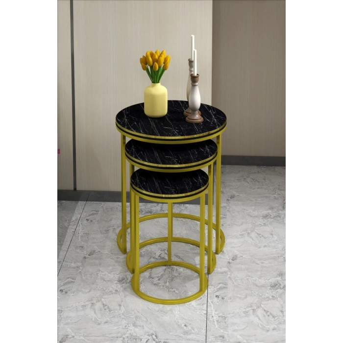 USLUCAN ALIŞVERİŞ ZİGON SEHPA C LÜX ÇİFT GOLD BENDİR